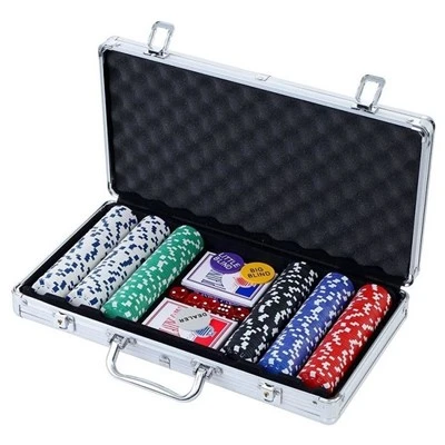 300 pokerio žetonų rinkinys